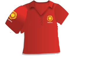 SWETER ROJO TERPEL-S  bordado en tetilla izquierda logo terpel sol