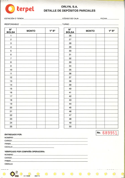 Libretas Depósitos Parciales